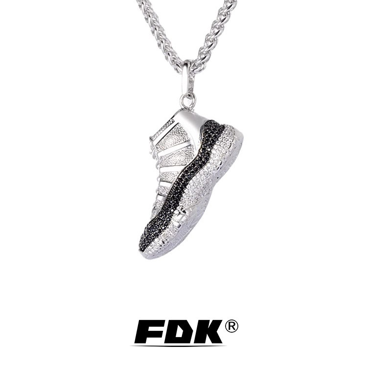 FDK欧美项链潮牌潮流个性INS嘻哈AJ11球鞋男情侣网红吊坠百搭网红