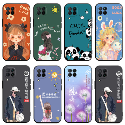 适用于华为nova6SE手机壳华为JNY-L22B全屏膜huaweinova7i贴模JNY-AL00软套JNY-LX2简约nv6se卡通华为P40lite