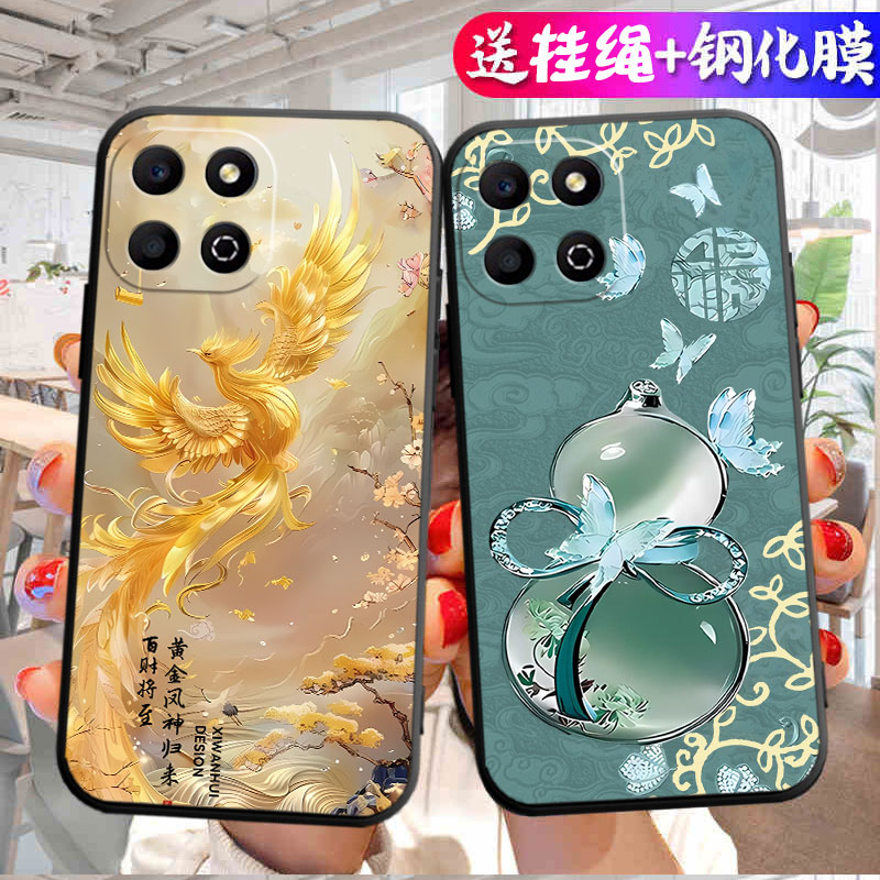 中国风新年版招财荣耀畅玩60Plus手机壳华为ALT一AN00保护套外壳畅享六零Puls软硅胶防摔6OPlus男女送钢化膜