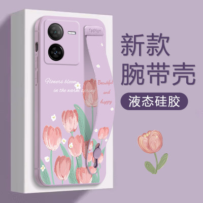 适用Iqqoz8x手机壳腕带支架vivoiqooz8x保护镜头VoZ8x卡通软套Ioqo Z8x硅胶外壳Iq00z8x时尚vivio爱酷z8×女