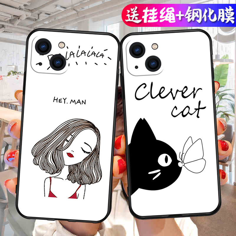 适用苹果15Plus手机壳iPhone15Puls保护套iP新款iPone卡通个性创意硅胶镜头全包防摔高级感外壳十五Pius男女