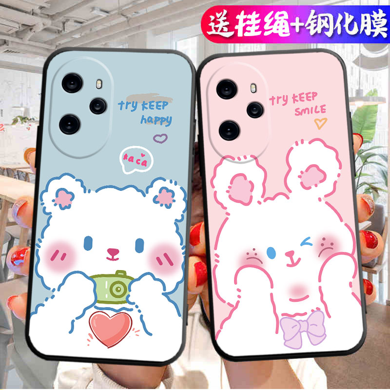 适用荣耀100pro手机壳华为H0N0R100por全包防摔新款p0r液态硅胶pr0保护套一百男1oopro女曲面屏款2023新后壳