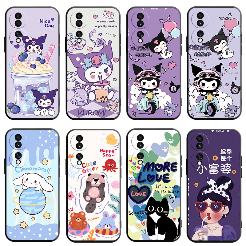 适用华为荣耀70手机壳Honor7O保护套H0N0R70新款曲面屏专用外壳hon0r70卡通X70七零七十全包防摔硅胶男女