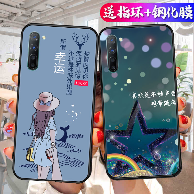 适用opporeno3手机壳reno3元气版新款oppo reno3全包5g防摔PDCM00硅胶0ppo软壳高级感保护套女潮卡通
