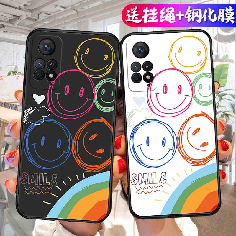 适用红米Note11EPro手机壳卡通小米RedmiNote11E Pro5G保护套2201116SC新款EPor硅胶外壳镜头全包防摔not男女