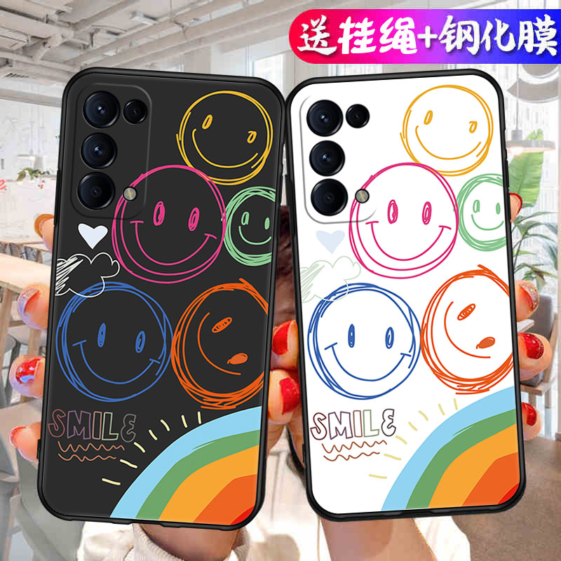 OPPOReno5Pro手机壳女PDSM00网红硅胶保护壳OPPO中国风简约彩绘PDST00防摔外壳PDSMOO卡通小众情侣新款PDSTOO