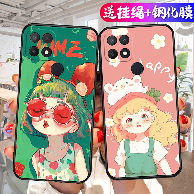 适用于OPPOA352021手机壳opopa35甜心a15钢化膜OPPOA15s软套OPPOA15磨砂欧普OOPPA15可爱CPH2185防摔opopa15