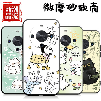 适用于华为畅享70x手机壳 BRE-AL80一顺百顺文字个性防摔硅胶创意国潮风软套可爱时尚网红钢化膜新款简约潮男