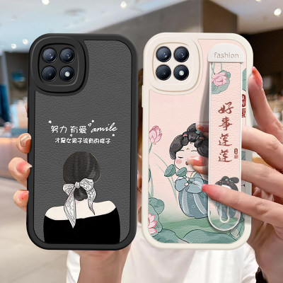 适用opporeno4se手机壳PEAM00腕带PEAT00软壳0pp0ren04se皮纹oporeon4se美人opreao4se简约rano4se男女保护套