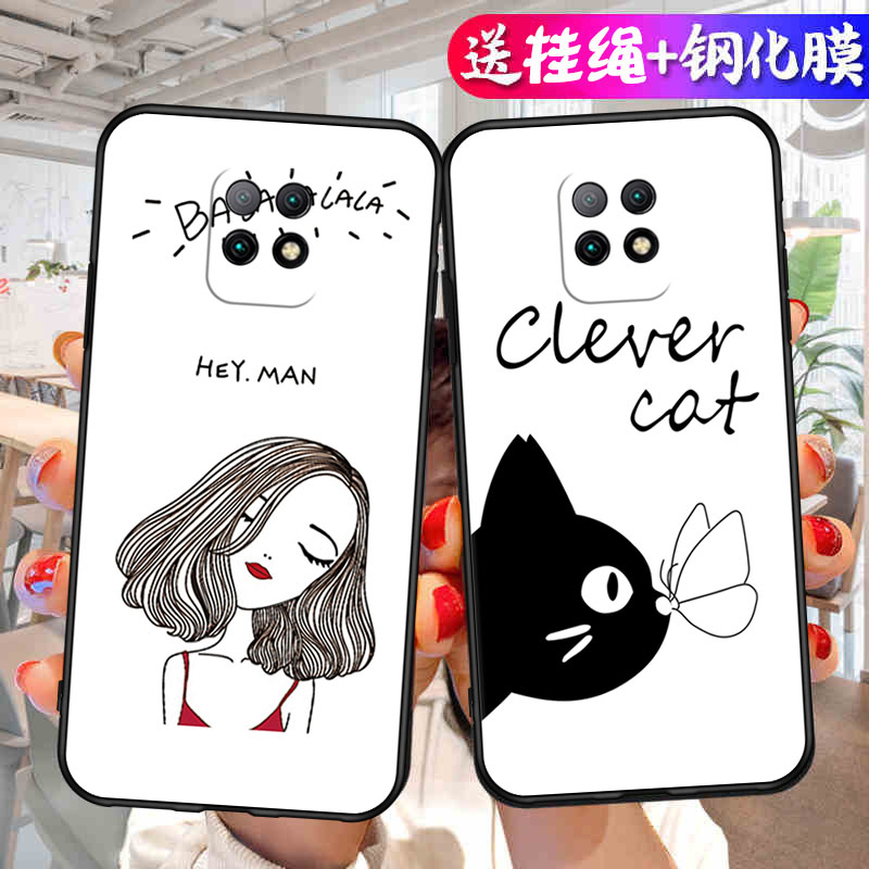 适用红米10X手机壳5G版小米Redmi10X新款防摔全包M2004J7AC液态硅胶保护X10套Red米送钢化膜×叉后壳女男外壳