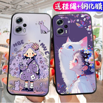 适用红米note11tPro手机壳小米redminote11t新款外壳Pro全包防摔tpor液态软硅胶tpor套redmi女男钢化膜款后壳