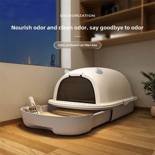 Cat litter box Fully enclosed cat supplies Large cat toilet