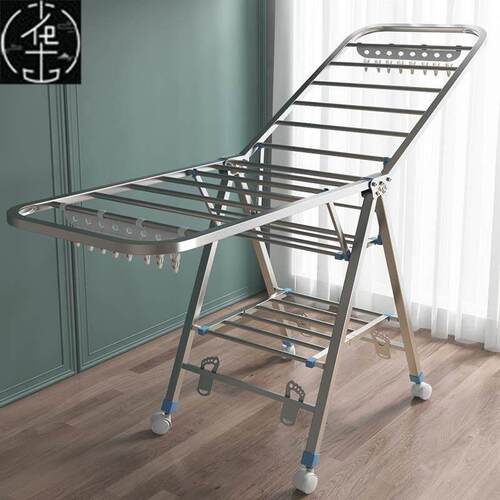 clothes drying rack fold laundry garment dryer hanger 杆衣架