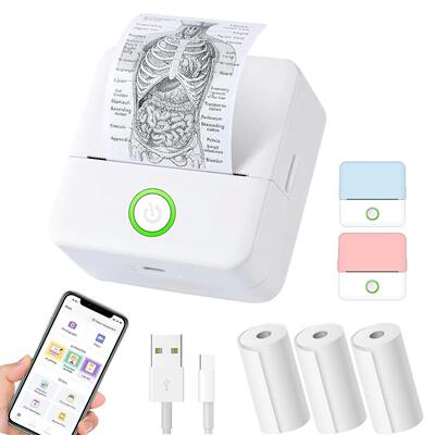 Mini Printer, Inkless Sticker Maker, Free Cut Small Pocket P