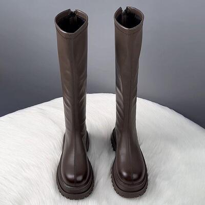 高筒骑行靴厚底增高女靴长靴women knight boots long boots
