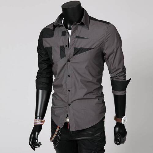 Men s Casual Shirts Slim Fit Social Shirt for Men 男商务衬衫