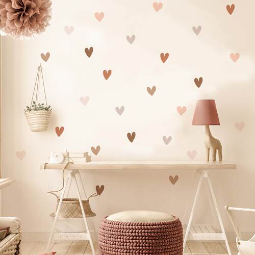 Boho Hearts Creative Wall Sticker For Children Baby Girls Bo