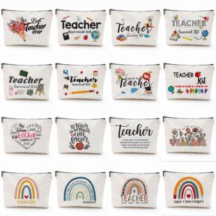 Teacher gift Makeup bag Portable stationery storage bag