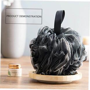 Ball Black Mesh Charcoal Sponge Bath Loofah Bamboo Shower