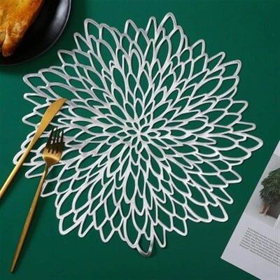 PVC placemat hibiscus flower table mat non-slip insulation