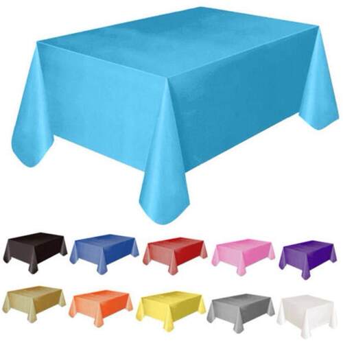 Plastic Disposable Solid Color Tablecloth Birthday Party Wed