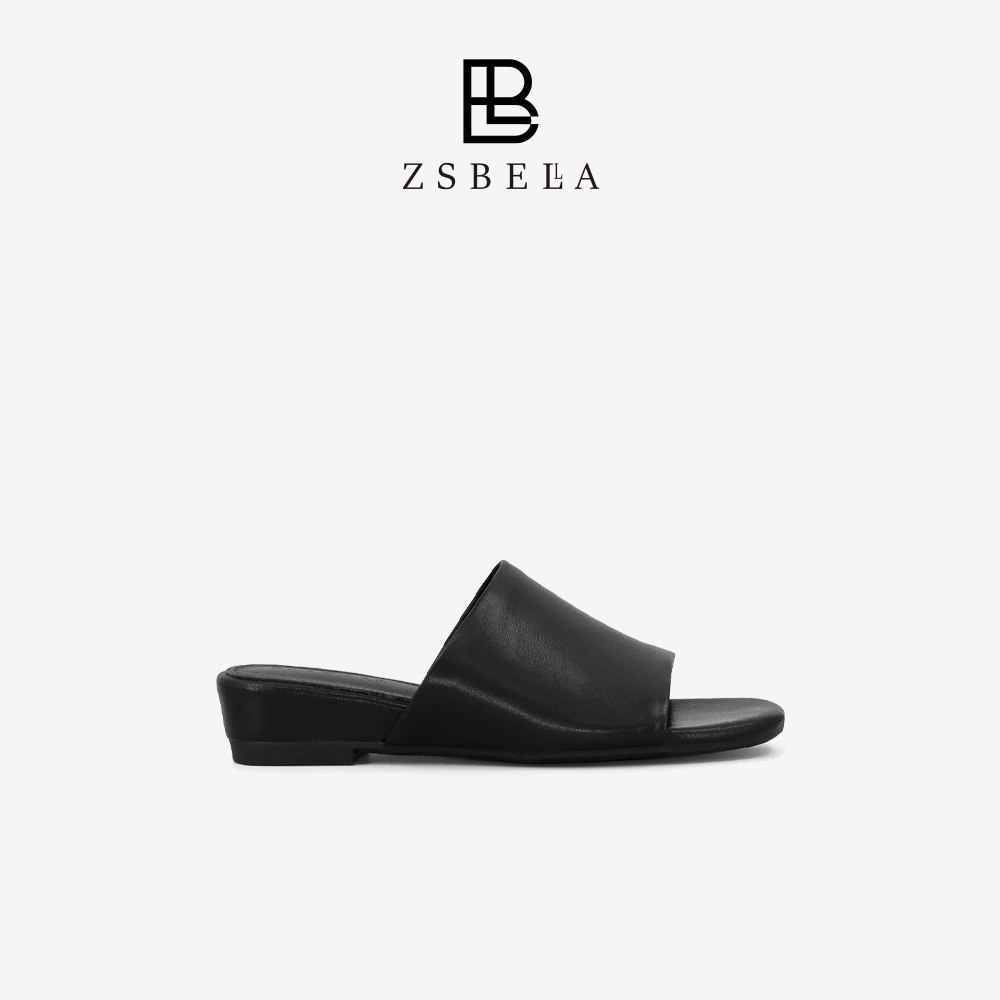 ZSBELLA简约舒适低跟一字拖女外穿26夏季新款时尚百搭羊皮凉拖鞋