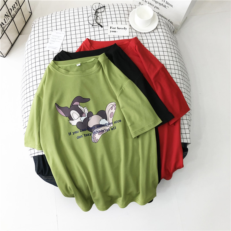 Short sleeved 2020 new pattern Women's wear summer white T-shirt Easy Korean Edition Cartoon printing half sleeve girl jacketin the Women's clothing/Boutique , T-shirt  category - from Buy2taobao.com to provide professional Taobao agent buy service