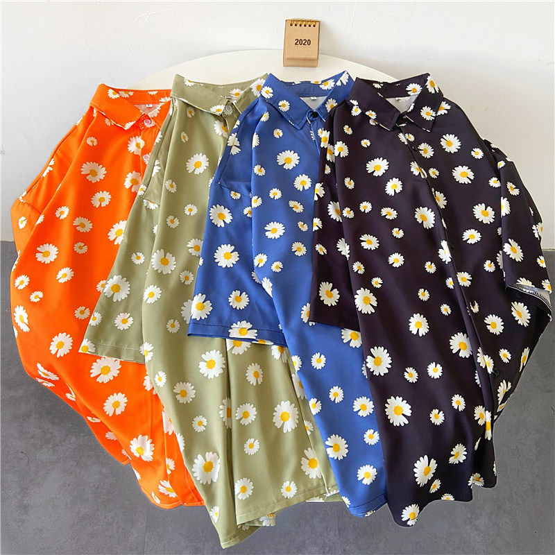 小雏菊衬衫女2020夏季新款宽松百搭短袖衬衣韩版chic港风半袖上衣在类目 女装/女士精品, 衬衫中 - 来自Buy2taobao.com提供专业的淘宝代购服务