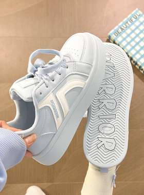 回力蓝色厚底板鞋子女2025新款爆款秋冬时尚学生休闲百搭小白鞋潮