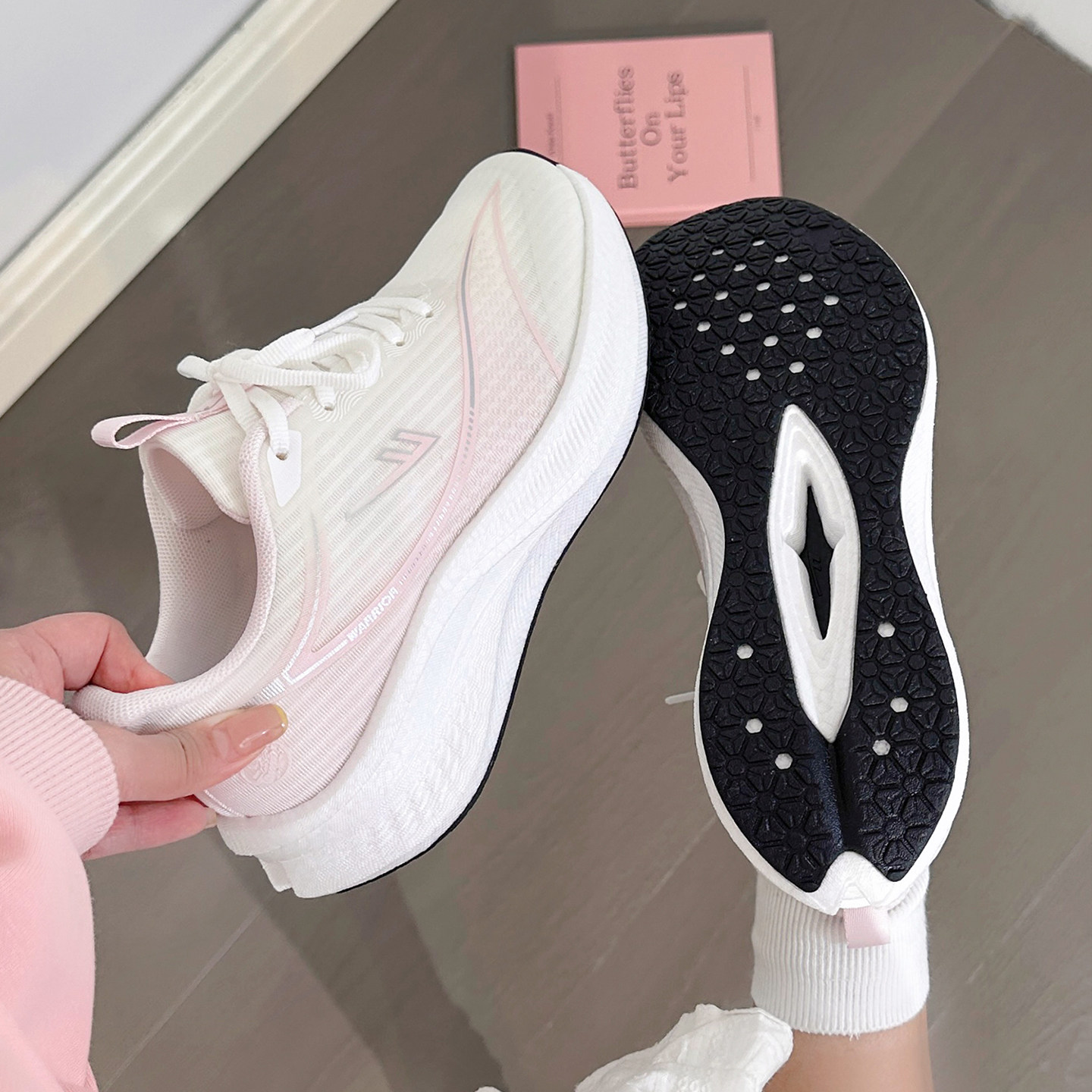 回力少女粉运动鞋女2026新款春夏软底透气军训鞋子百搭学生跑步鞋