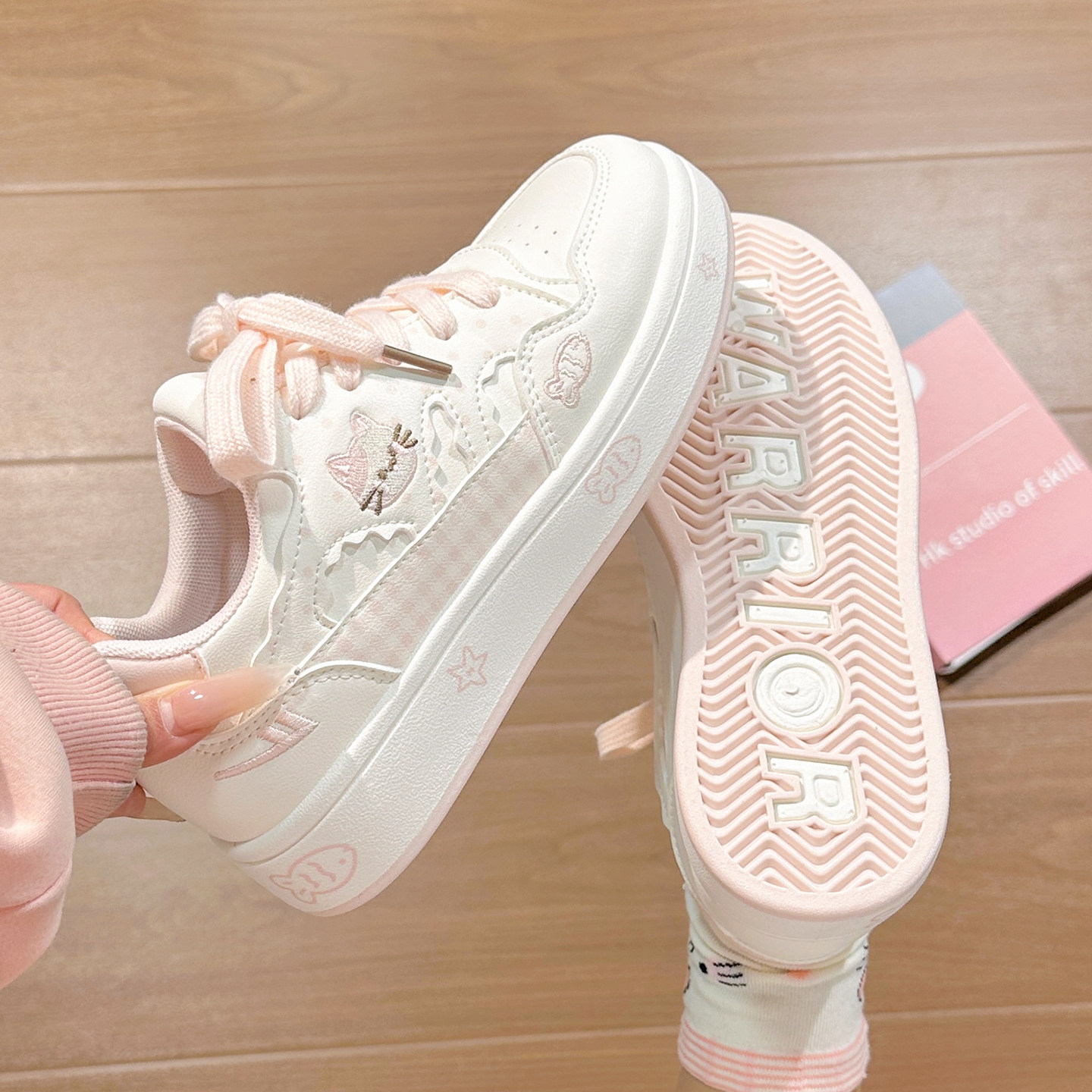 回力2026春季新款猫咪小鱼鞋子女韩系百搭厚底板鞋子学生小白鞋女,女鞋,休闲板鞋,淘宝优惠券,粉丝福利购,淘宝优惠卷