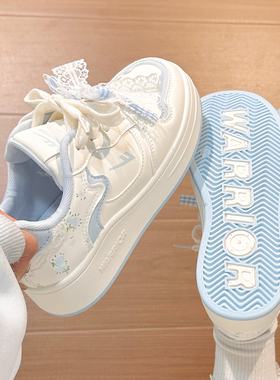 回力原创蝴蝶结小白鞋女春季新款小众设计感休闲鞋厚底学生板鞋女