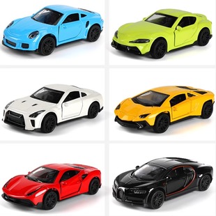 跑车模型仿真合金车模儿童宝宝回力塞车模型小汽车礼物男孩玩具车