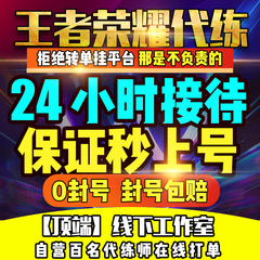 1分钟上号〓王者荣耀代练代打排位巅峰赛英雄战力上分玩省标国标