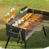 全套烧烤架家用庭院烤炉304不锈钢家庭式 阳台迷你加厚耐用5人小型