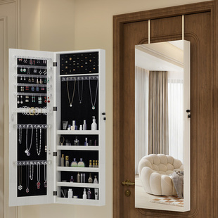 穿衣镜首饰收纳柜一体全身镜储物家用卧室玄关网红试衣镜悬挂挂墙