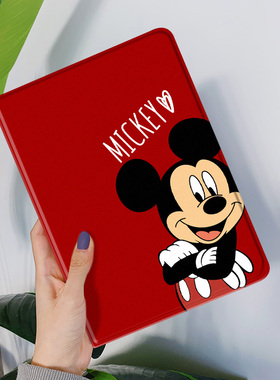 适用欧美米老鼠潮牌情侣新款适用iPadPro11英寸保护套air710.5苹果10.2寸第11代平板7mini7带笔槽防摔9.7电脑