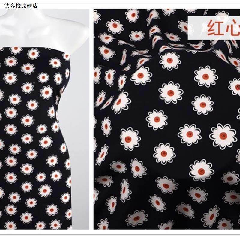 棉新款高料端雕印棉绸布花做衣服裙子睡衣女绵绸44010人造服碎装