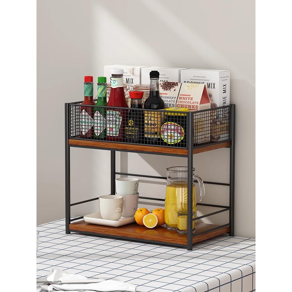 餐桌置物架桌面零食饭桌收纳神器厨房客厅放杯子水杯办公桌上茶吧