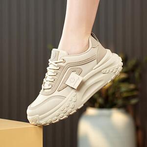 爆款小白鞋女2024夏季新款网面透气老爹女鞋子百搭休闲运动板鞋潮