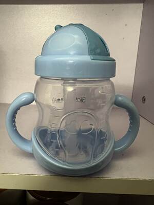 合生元学饮杯Q宝丁丁学饮杯儿童水杯带吸管不漏防呛防漏硅胶喜多