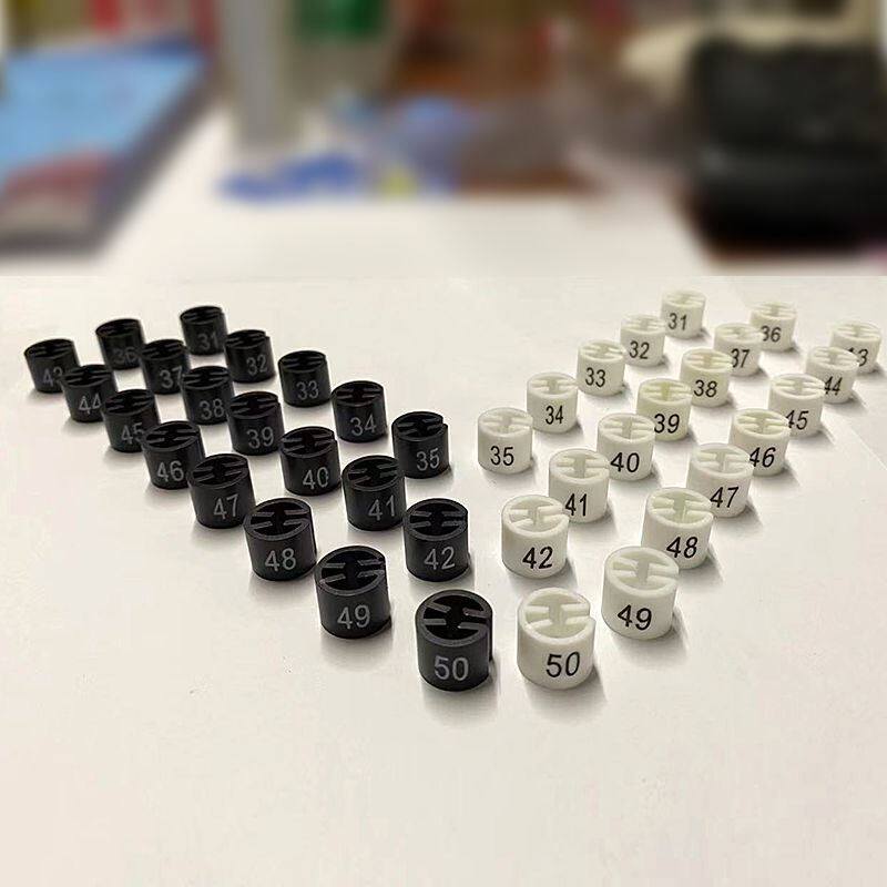衣架尺码扣数字1-100黑白色成人尺码圈双面印字服装标签分类
