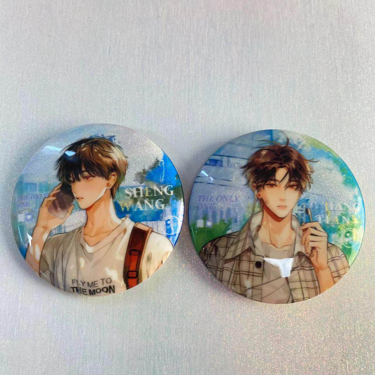 某某衍生周边一期系列徽章吧唧超萌日系谷子江添盛望自制款