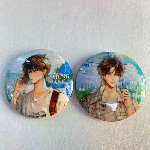 某某衍生周边一期系列徽章吧唧超萌日系谷子江添盛望自制款