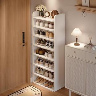 简易多层仿实木窄鞋架家用木质门口结实鞋柜经济收纳架子放鞋架子