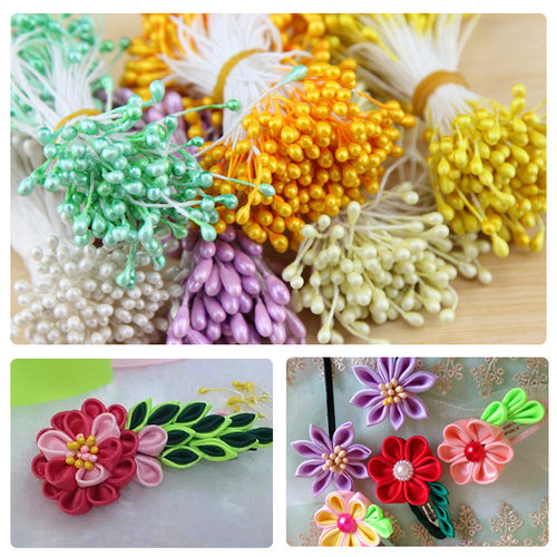仿真雪纺亚光花蕊哑光花芯花心 手工diy古风花朵发簪缠花材料配件