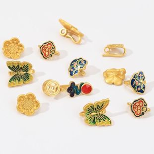 项链手链连接尾扣头diy编绳手串吊坠配件旗袍压襟饰品万能扣配饰