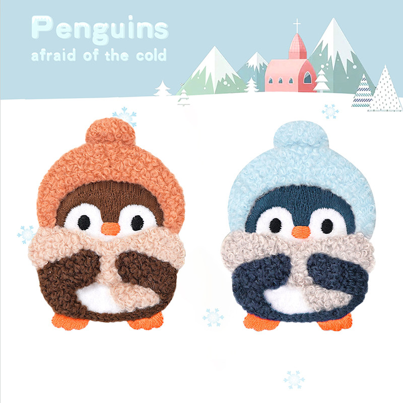 卡通可爱企鹅刺绣布贴DIY手账企鹅补丁贴球棒包包衣服装饰刺绣,居家布艺,布贴,淘宝优惠券,粉丝福利购,淘宝优惠卷