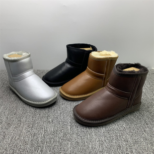 撤柜处理真皮纯羊毛儿童雪地靴女25到40码冬季新款加厚保暖雪地靴