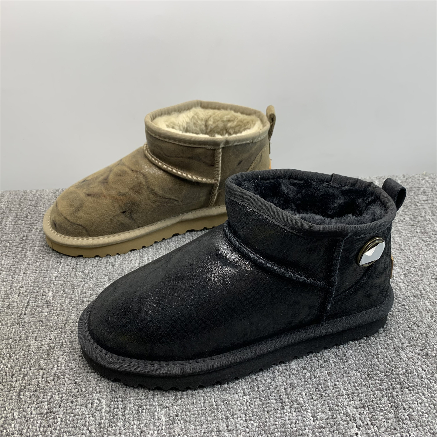 断码处理真皮雪地靴女2025冬季新款防水外穿北方休闲加厚女棉鞋子